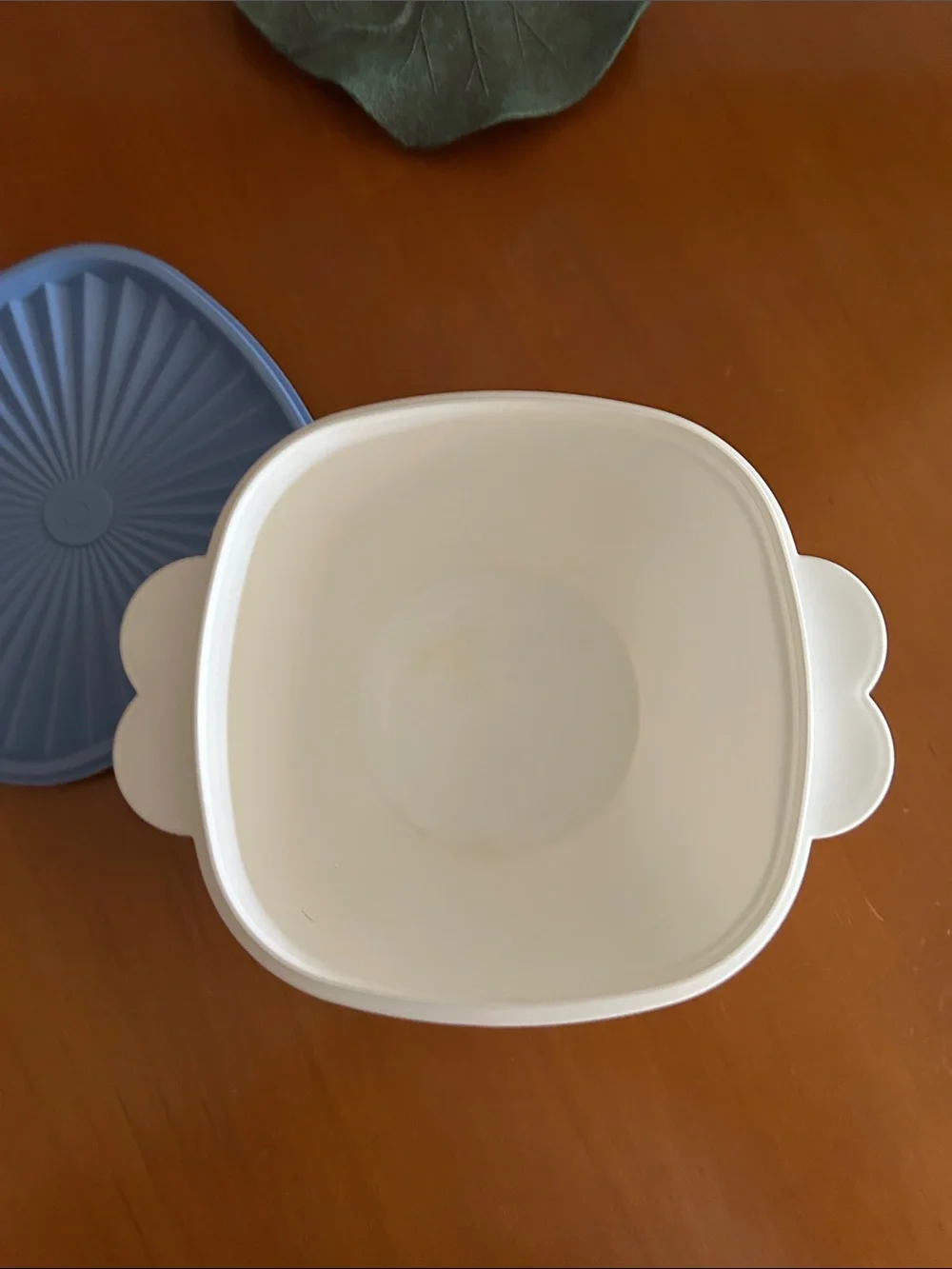 Vintage Tupperware Blue Lid Food Storage Bowl